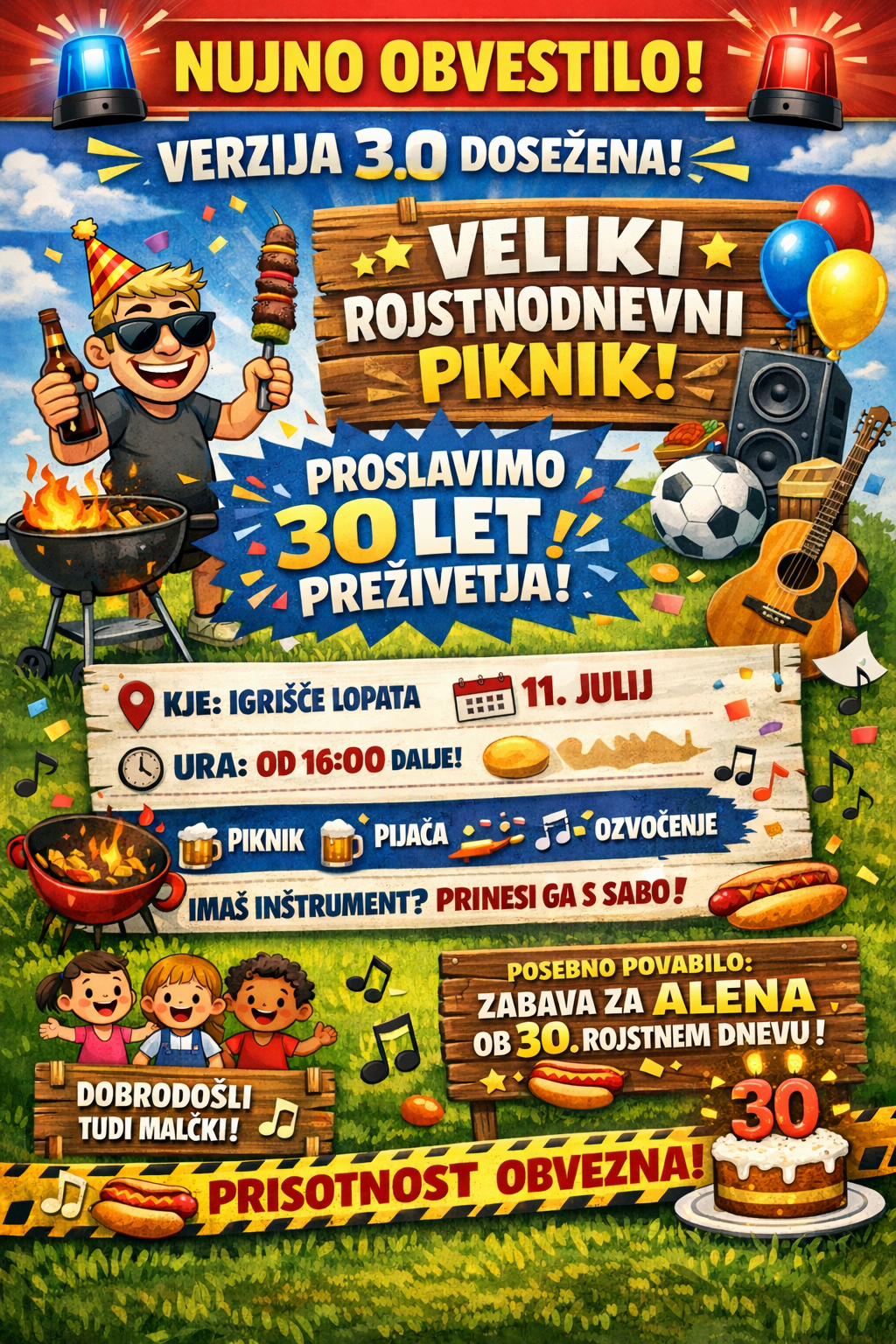 Rojstnodnevni piknik – Proslavimo 30 let!
